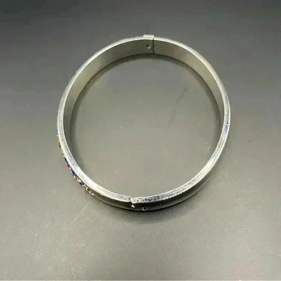 JCM Stainless Steel Multi Color Crystal Bangle Bracelet - Picture 5 of 12